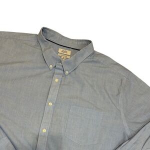 Croft & Barrow men's 4XB blue Oxford button down dress shirt big and tall